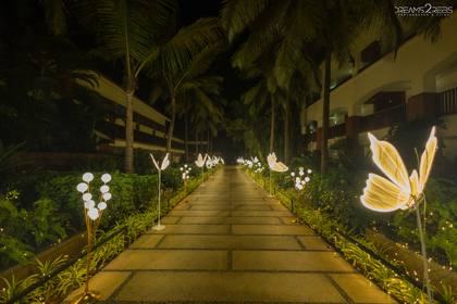 Aisle / Walkway and Photo-op — Sangeet decor — Alila Diwa Goa